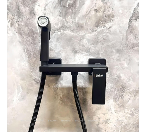 Смеситель с гигиеническим душем встраиваемый Haiba HB5517-7 черный HB5517-7