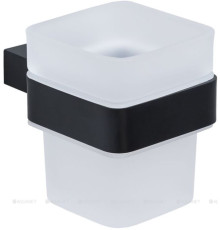 Стакан для зубных щеток Allen Brau Infinity матовое стекло черный матовый 6.21002-31