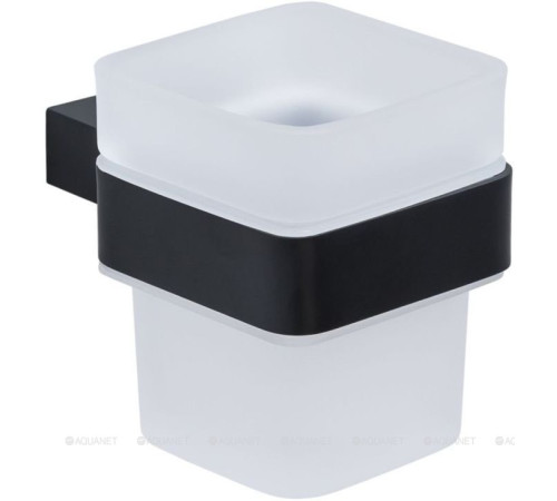 Стакан для зубных щеток Allen Brau Infinity матовое стекло черный матовый 6.21002-31