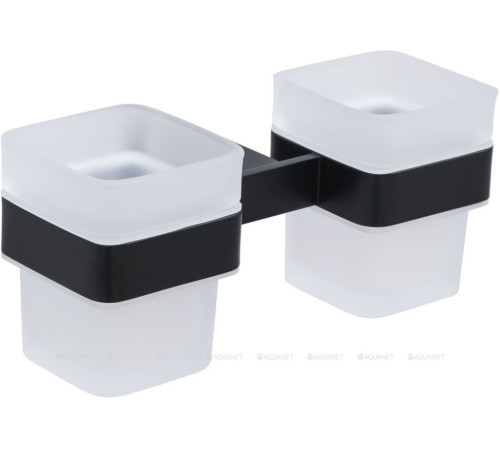 Стакан двойной Allen Brau Infinity матовое стекло черный матовый 6.21003-31