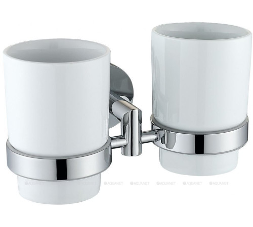 Стакан двойной Allen Brau PRIORITY керамика латунь белый хром 6.31003-00