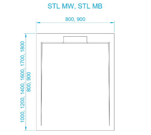 Душевой поддон RGW STL MB 900x900 мм черный мрамор 52211099-14