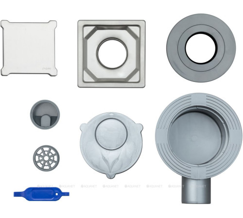 Трап точечный Logan L003-110 110х110 мм решетка нержавеющая сталь L003-110