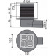 Трап сливной AlcaPlast 105x105/50 мм боковой выпуск решетка нерж. сталь APV1