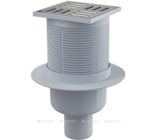 Трап сливной AlcaPlast 105x105/50 мм прямой выпуск решетка нерж. сталь APV2