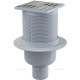 Трап сливной AlcaPlast 105x105/50 мм прямой выпуск решетка нерж. сталь APV2