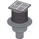 Трап сливной AlcaPlast 105x105/50 мм прямой выпуск решетка нерж. сталь APV32