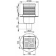 Трап сливной AlcaPlast 105x105/50 мм прямой выпуск решетка нерж. сталь APV32