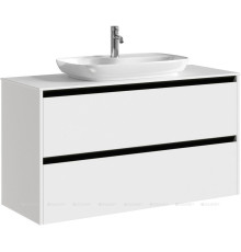 Тумба под раковину Allen Brau ACTIVITY 120 белый матовый/черный браш 1.34007.WM