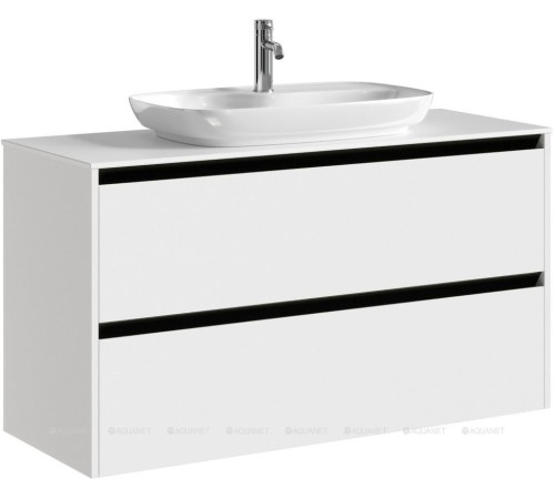 Тумба под раковину Allen Brau ACTIVITY 120 белый матовый/черный браш 1.34007.WM