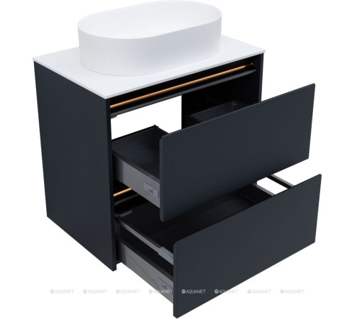 Тумба Allen Brau Activity 70 см антрацит матовый черный браш 1.34003.AM