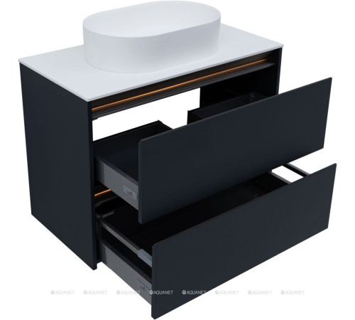 Тумба под раковину Allen Brau Activity 90 см антрацит матовый/олива браш 1.34013.AM