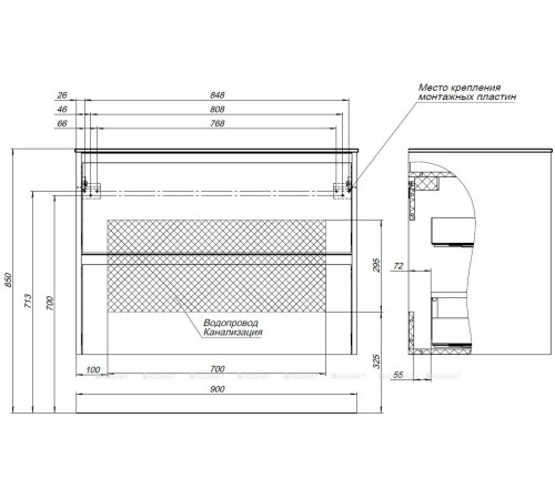 Тумба под раковину Allen Brau Activity 90 см белый матовый/олива браш 1.34013.WM