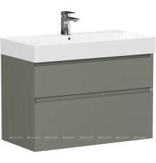 Тумба под раковину подвесная Allen Brau INFINITY 85 см 2 ящика олива матовый 1.210026.CGM