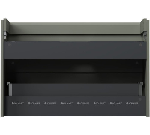 Тумба под раковину подвесная Allen Brau INFINITY 85 см 2 ящика олива матовый 1.210026.CGM