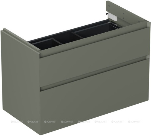 Тумба под раковину подвесная Allen Brau INFINITY 85 см 2 ящика олива матовый 1.210026.CGM