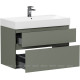 Тумба под раковину подвесная Allen Brau INFINITY 85 см 2 ящика олива матовый 1.210026.CGM