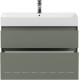 Тумба под раковину подвесная Allen Brau INFINITY 85 см 2 ящика олива матовый 1.210026.CGM