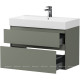 Тумба под раковину подвесная Allen Brau INFINITY 85 см 2 ящика олива матовый 1.210026.CGM