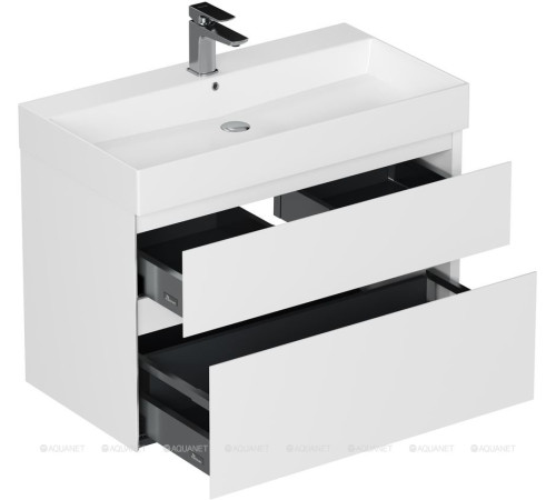 Тумба под раковину Allen Brau INFINITY 85 см 2 ящика белый матовый 1.210026.WM