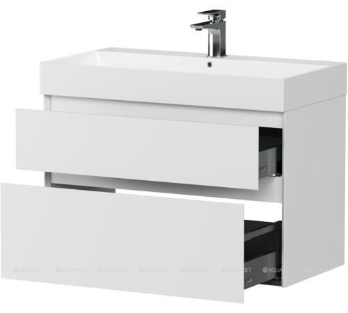 Тумба под раковину Allen Brau INFINITY 85 см 2 ящика белый матовый 1.210026.WM