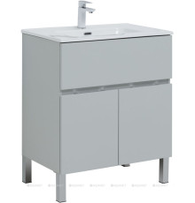 Тумба под раковину Aquanet Алвита New 70 напольная 1 ящик 2 двери серый 00303899