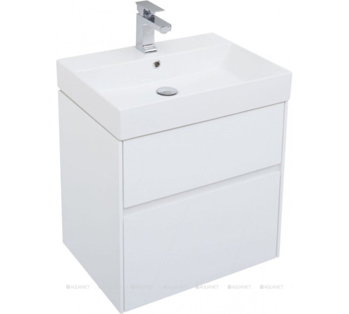 Тумба под раковину Aquanet Бруклин 60 белый глянец 00203958