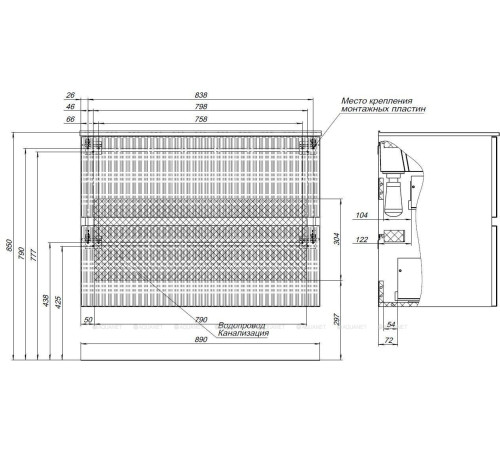 Тумба под раковину Aquanet Джейн 90 мисти грин 00313319
