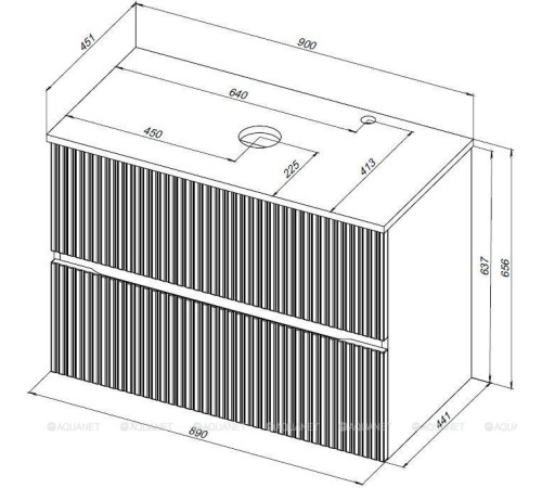 Тумба под раковину Aquanet Джейн 90 мисти грин 00313319