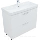 Тумба под раковину Aquanet Ирис new 100 напольная 2 ящика цвет белый глянец 00339257