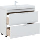 Тумба под раковину Aquanet Ирис new 100 напольная 2 ящика цвет белый глянец 00339257