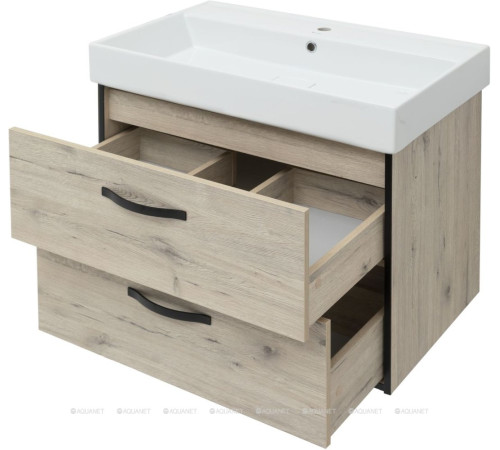Тумба под раковину Aquanet Лофт 100 дуб веллингтон белый 00345457