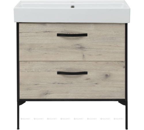 Тумба под раковину Aquanet Лофт 100 дуб веллингтон белый 00345457