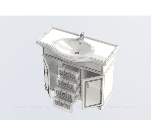 Тумба под раковину Aquanet Луис 100 бежевая 00172698