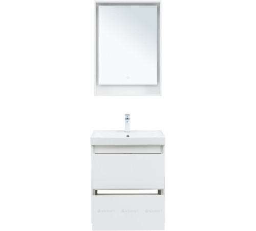 Тумба под раковину Aquanet Милан 60 белый глянец 00336367