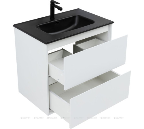 Тумба под раковину Aquanet Милан 70 см белый глянец подвесная 00336368
