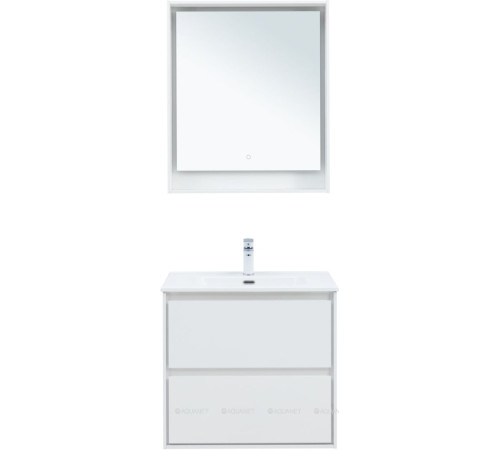 Тумба под раковину Aquanet Милан 70 см белый глянец подвесная 00336368