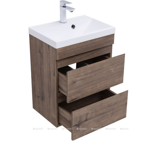 Тумба подвесная Aquanet Нота new 50 дуб веллингтон табак 00334190