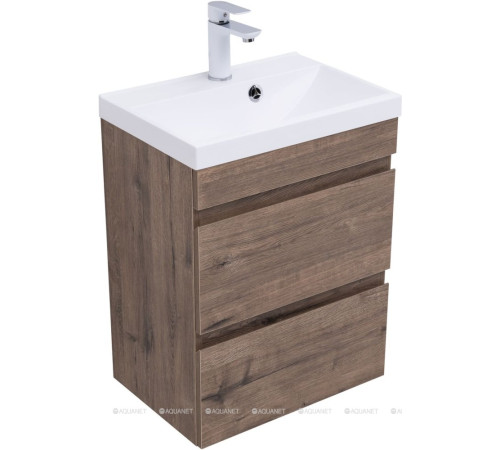 Тумба подвесная Aquanet Нота new 50 дуб веллингтон табак 00334190