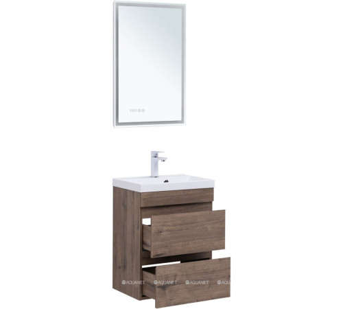 Тумба подвесная Aquanet Нота new 50 дуб веллингтон табак 00334190