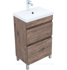 Тумба напольная Aquanet Нота new 50 2 ящика дуб веллингтон табак 00344136