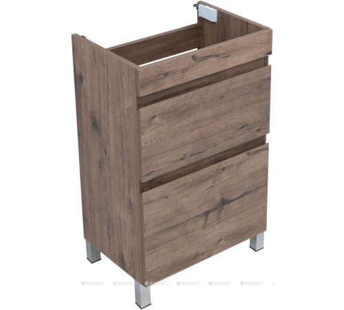 Тумба напольная Aquanet Нота new 50 2 ящика дуб веллингтон табак 00344136