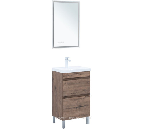 Тумба напольная Aquanet Нота new 50 2 ящика дуб веллингтон табак 00344136