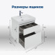 Тумба под раковину Aquanet Nova Lite 60 2 ящика белый глянец 00242575