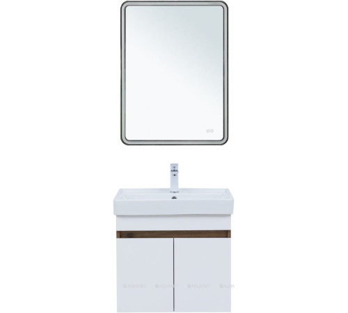 Тумба под раковину Aquanet Оптима 60 дуб рустикальный/белый сатин 00344791