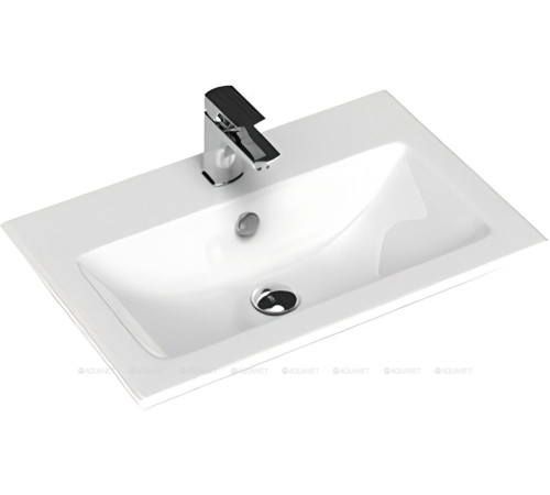 Тумба для ванной Aquanet Практика 60 2 ящика белый глянец 00347963