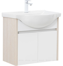 Тумба с раковиной Aquanet Сидней 65 дуб атланта/белый раковина Everson 00345123