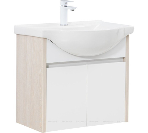 Тумба с раковиной Aquanet Сидней 65 дуб атланта/белый раковина Everson 00345123
