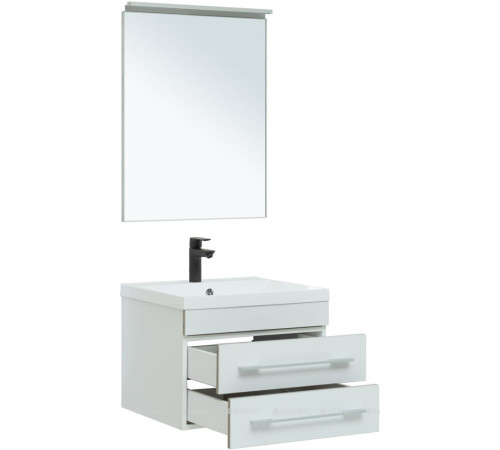 Тумба под раковину Aquanet Верона 58 New подвесная белый матовый 00272423