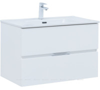 Тумба с раковиной Aquanet Алвита new 80 2 ящика белый матовый 00274114